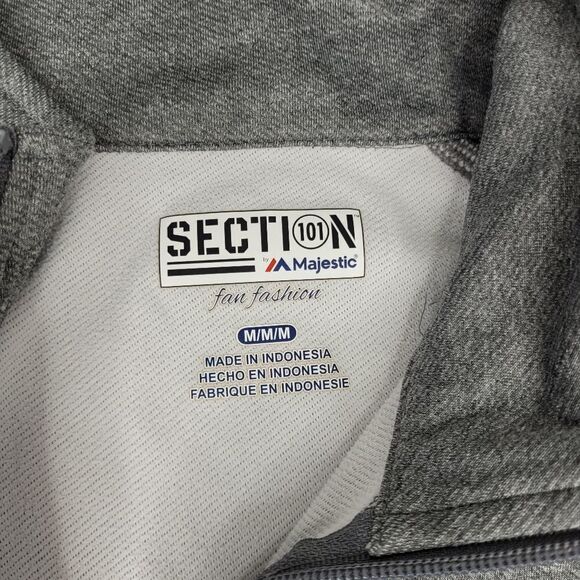 M MU Majestic MISSOURI UNIVERSITY MIZZOU TIGERS zip jacket pockets gray medium - Picture 5 of 11